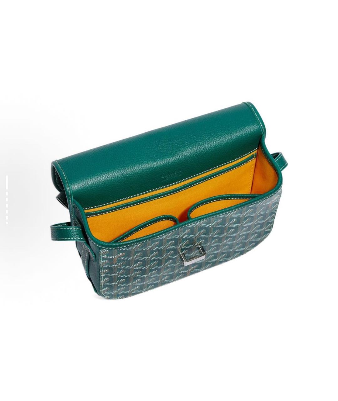 GOYARD Зеленая кожаная сумка через плечо, фото 4