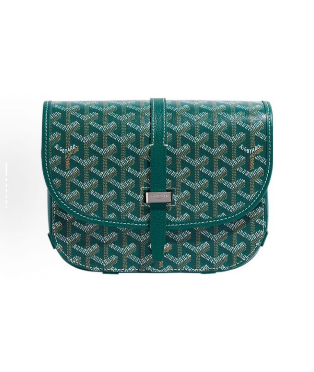 GOYARD Зеленая кожаная сумка через плечо, фото 2