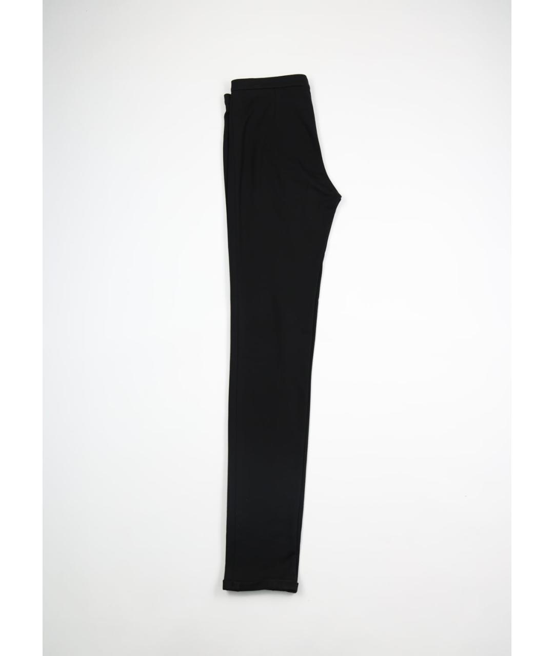JIL SANDER Черные вискозные прямые брюки, фото 2