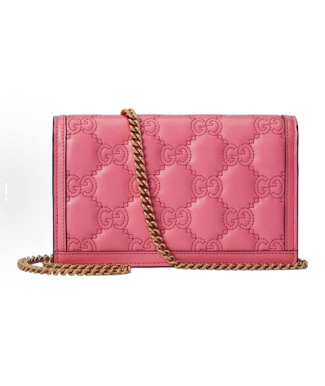 GUCCI Розовая кожаная сумка через плечо, фото 3