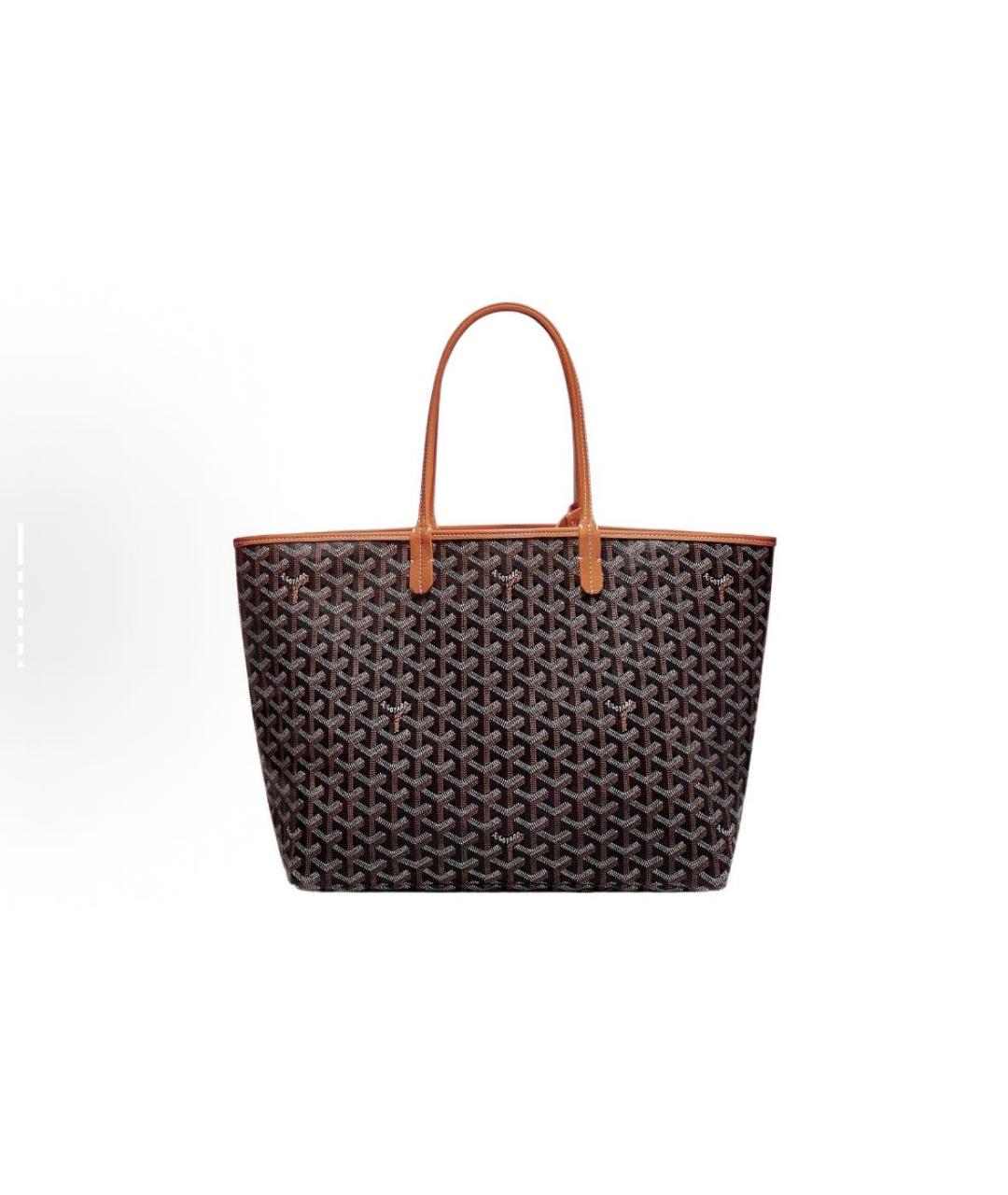 GOYARD Коричневая кожаная сумка тоут, фото 2