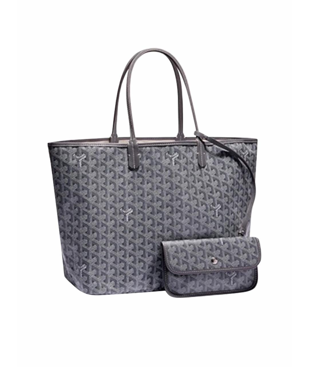 GOYARD Серая кожаная сумка тоут, фото 1