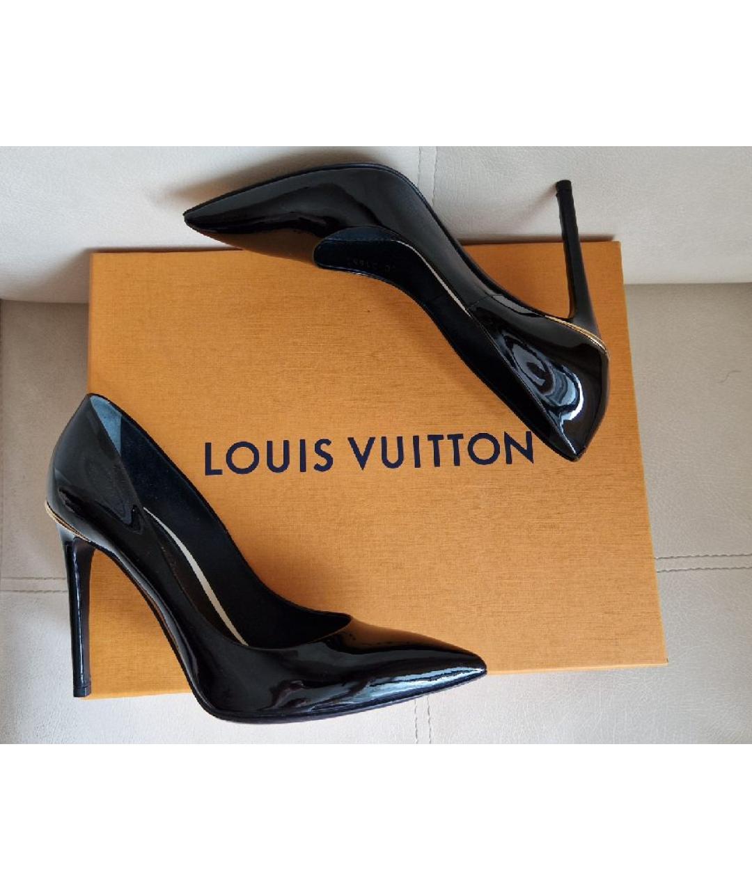 LOUIS VUITTON Черные туфли из лакированной кожи, фото 5
