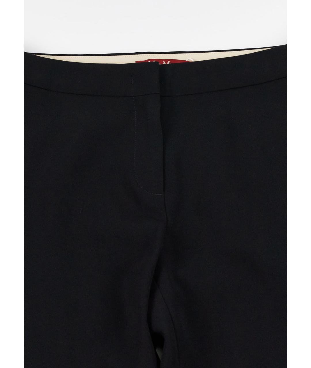 MAX MARA Черные полиэстеровые брюки широкие, фото 4
