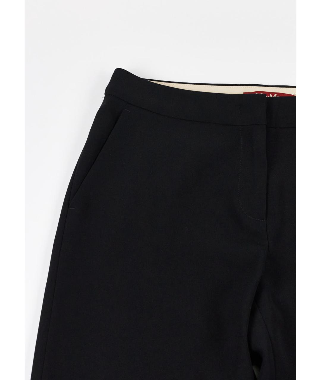 MAX MARA Черные полиэстеровые брюки широкие, фото 5