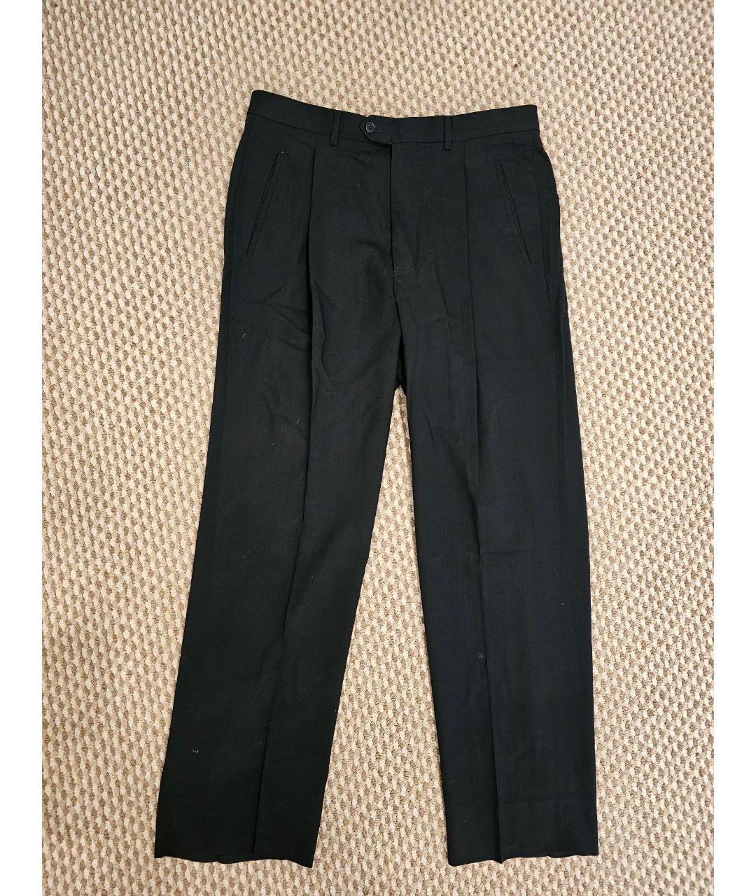HUGO BOSS Черные шерстяные классические брюки, фото 5