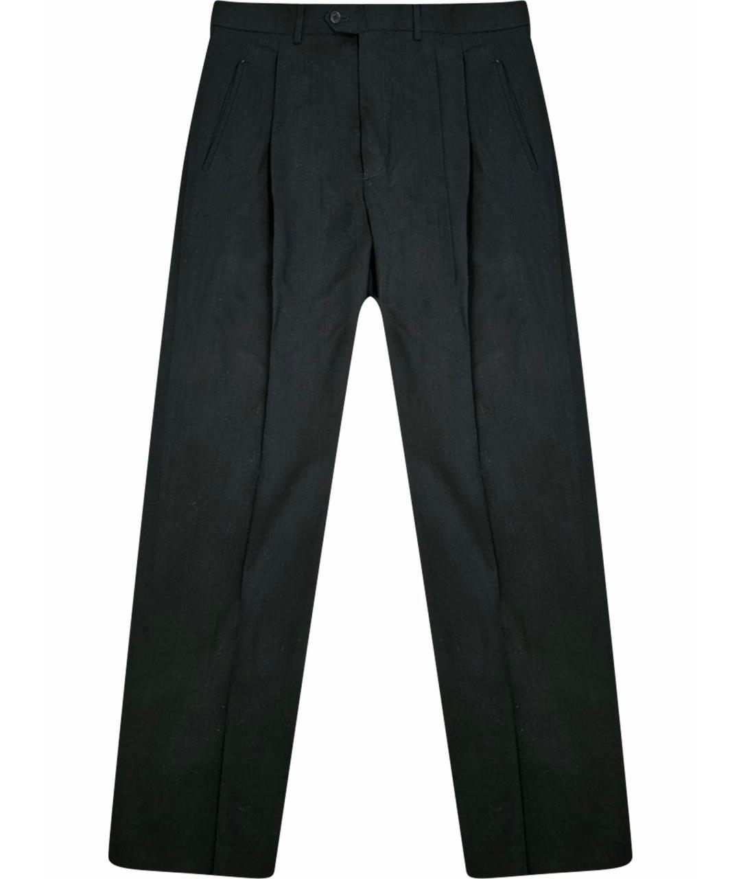 HUGO BOSS Черные шерстяные классические брюки, фото 1