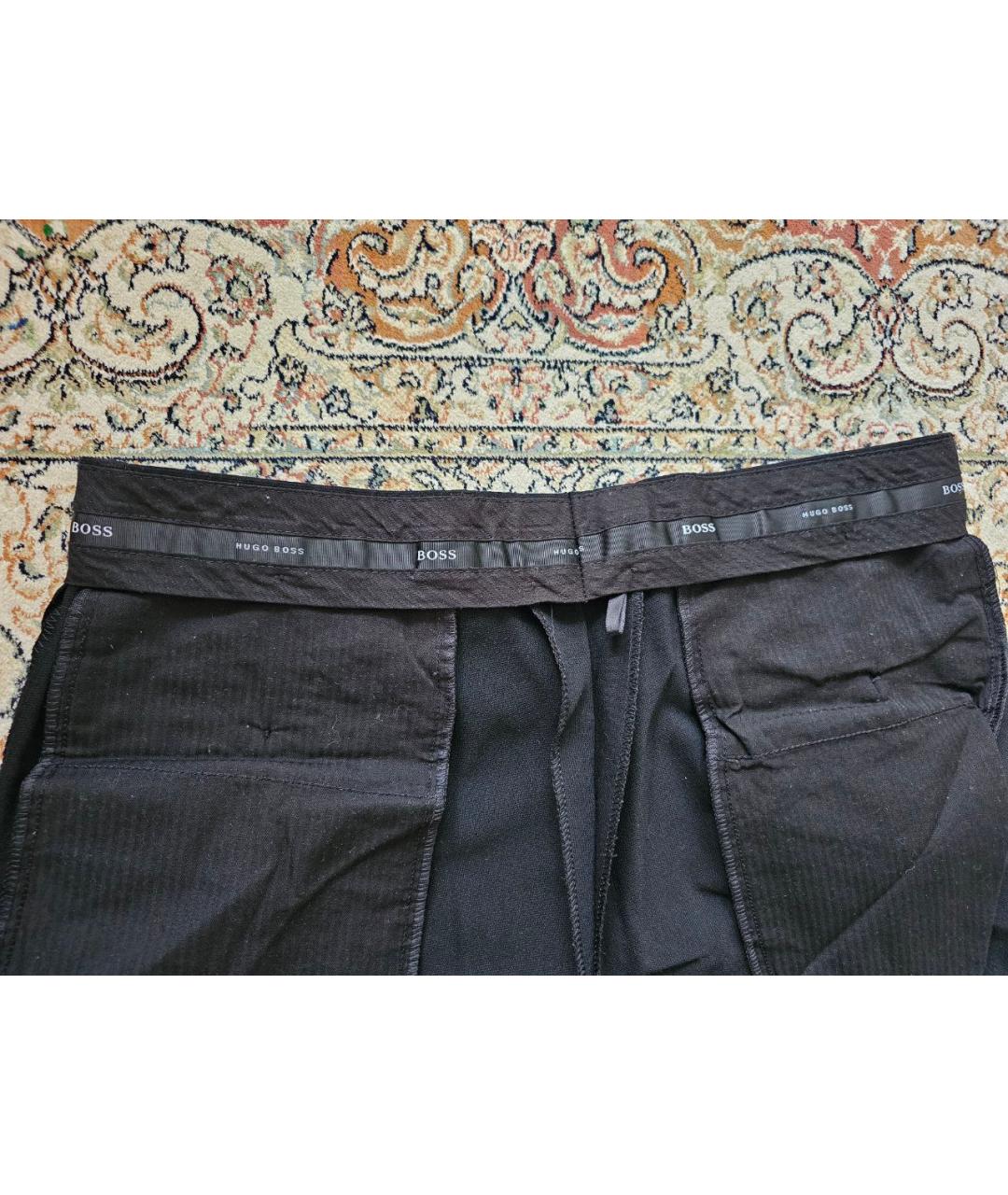 HUGO BOSS Черные шерстяные классические брюки, фото 3