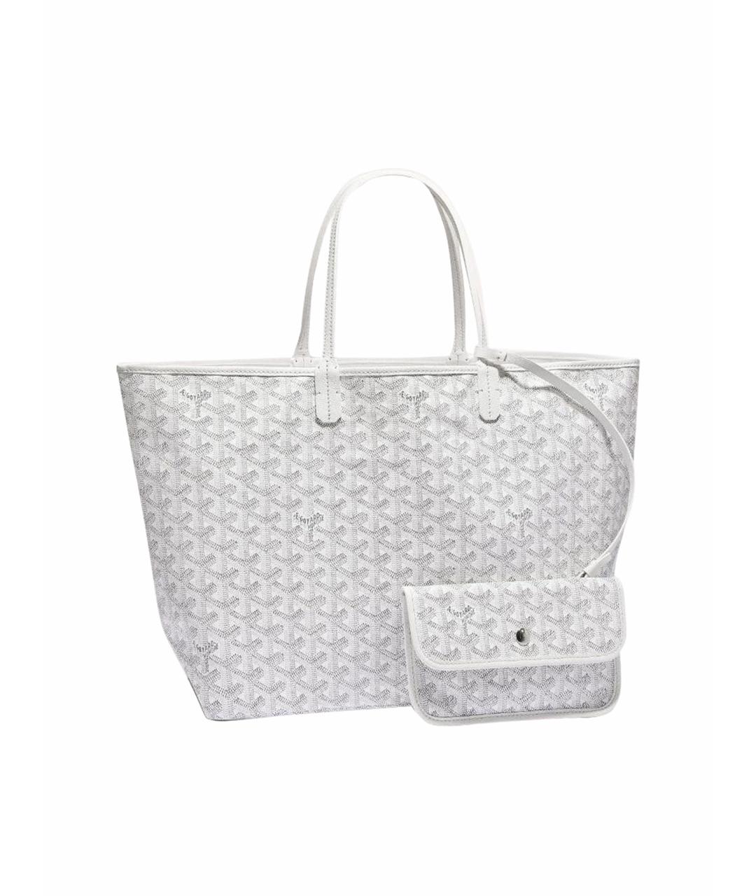 GOYARD Белая кожаная сумка тоут, фото 1