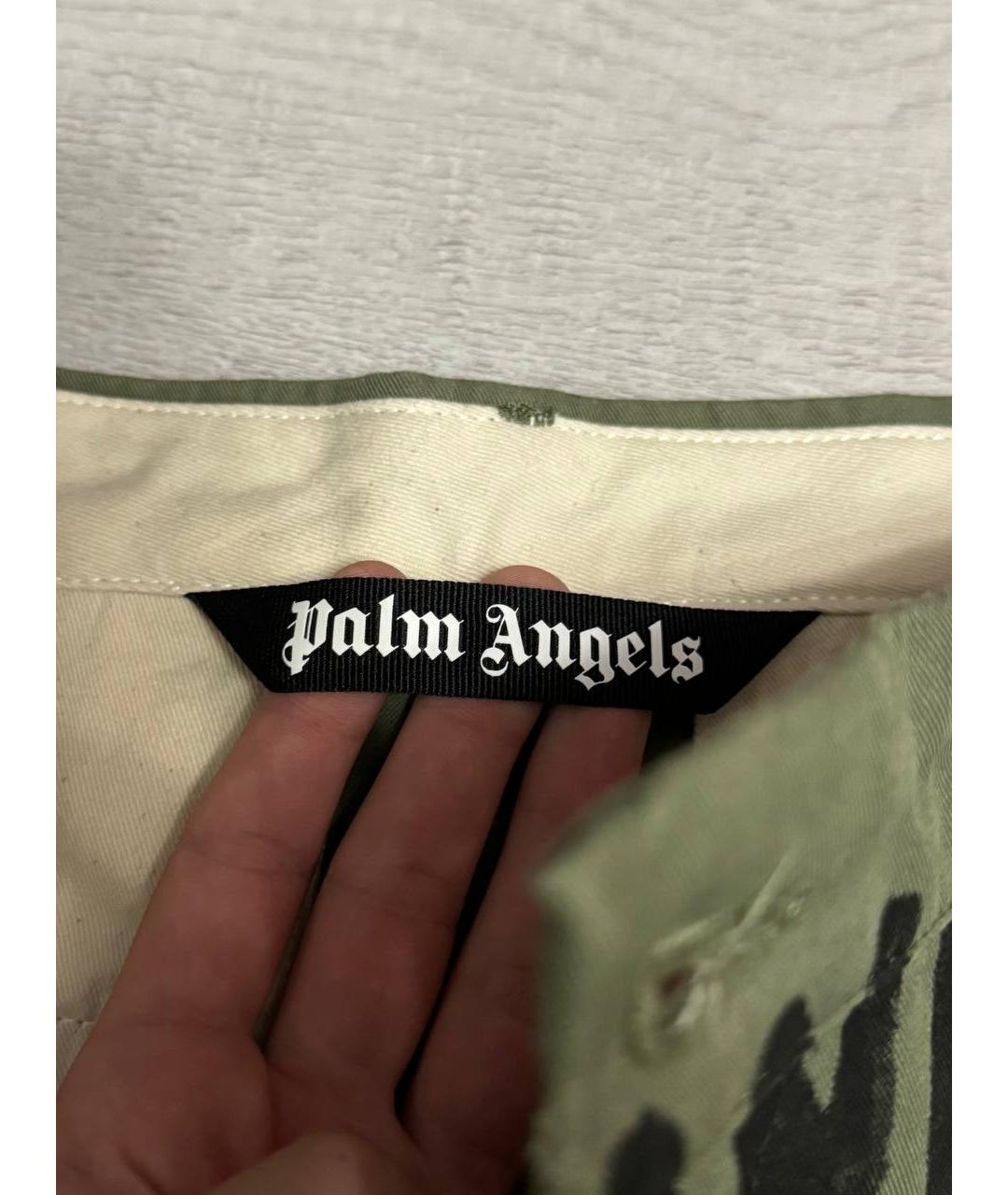 PALM ANGELS Зеленые хлопковые повседневные брюки, фото 5