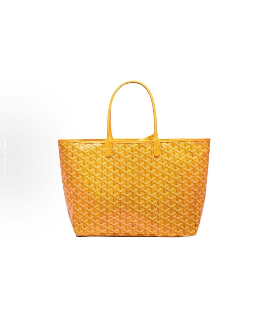GOYARD Горчичная кожаная сумка тоут, фото 2