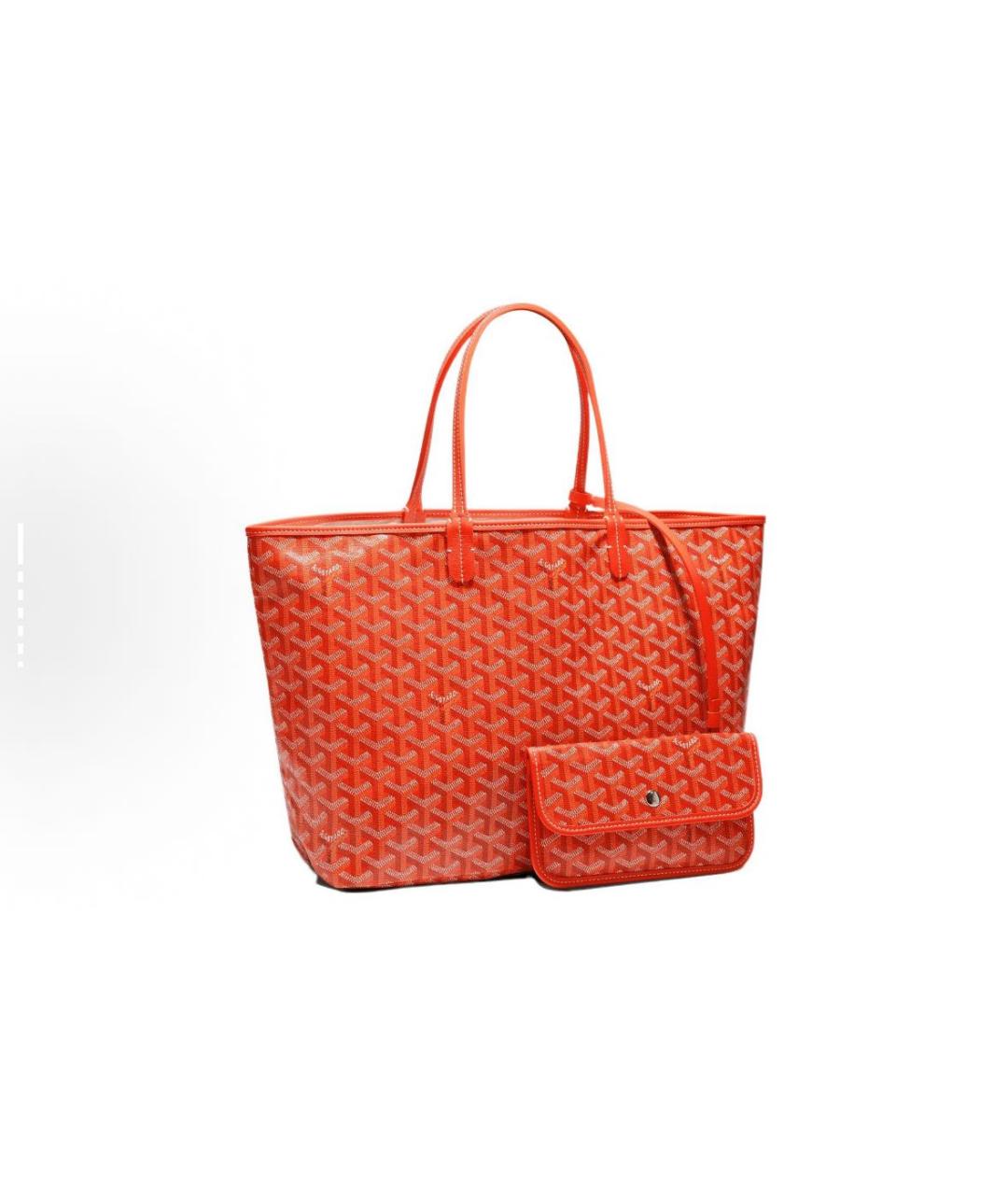 GOYARD Оранжевая кожаная сумка тоут, фото 5