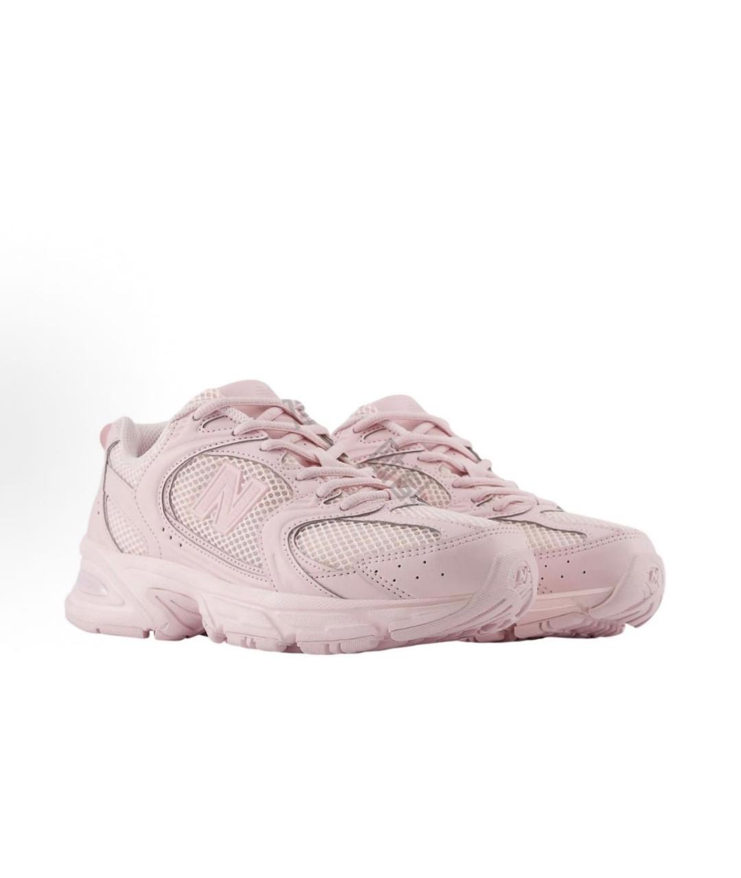 NEW BALANCE Розовые текстильные низкие кроссовки / кеды, фото 2