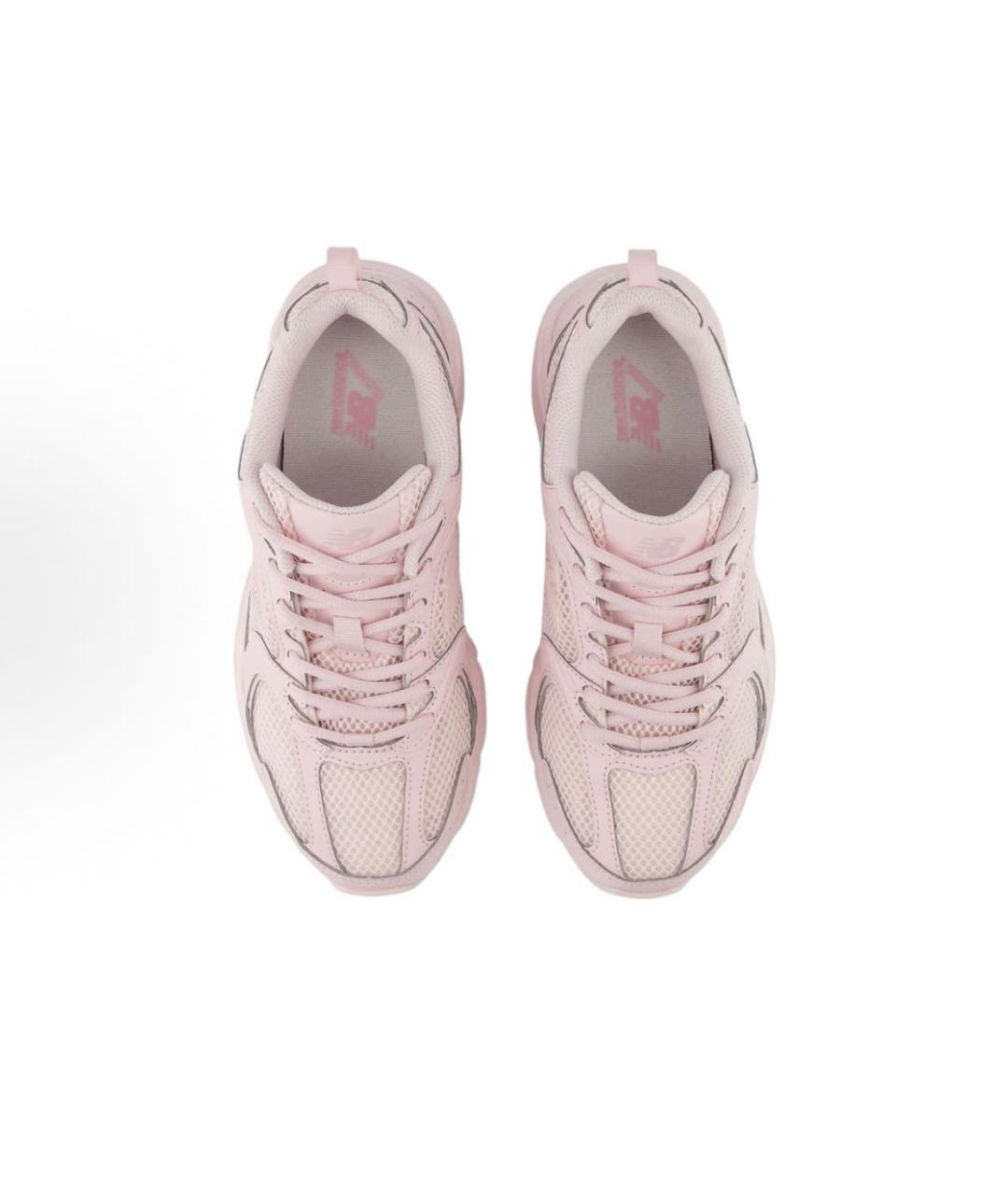 NEW BALANCE Розовые текстильные низкие кроссовки / кеды, фото 3