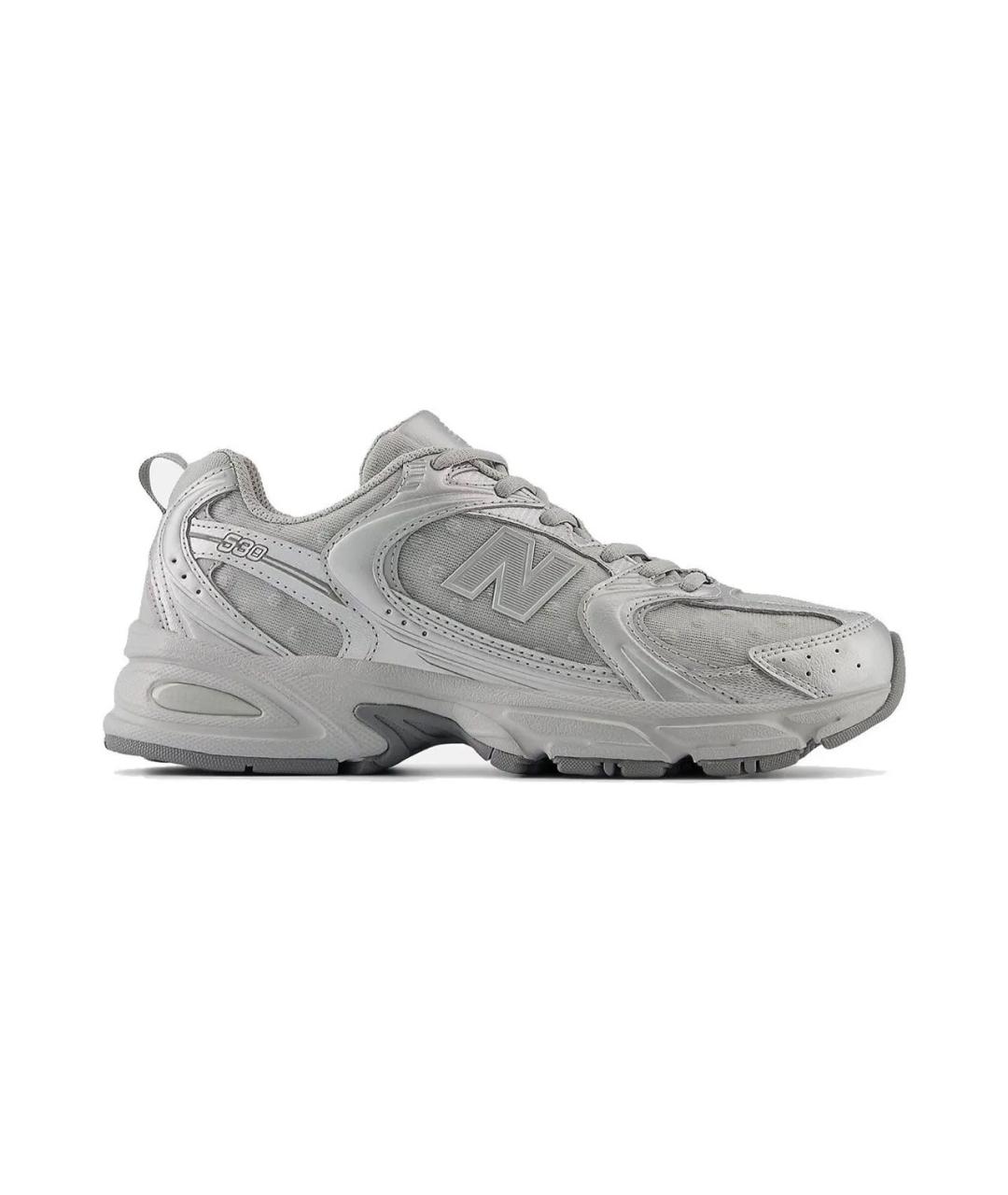 NEW BALANCE Серые текстильные низкие кроссовки / кеды, фото 5
