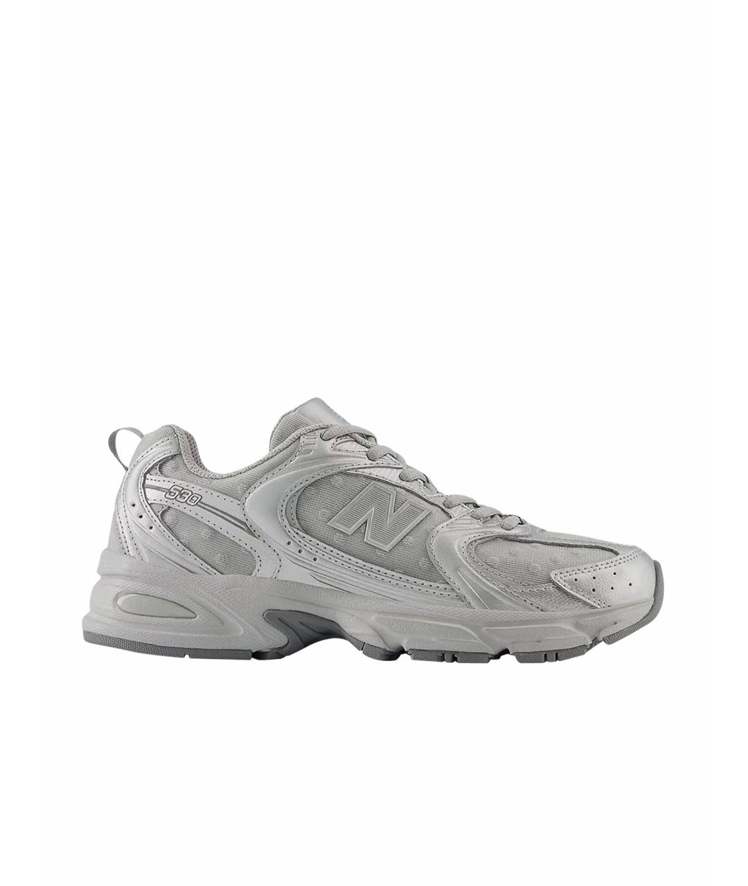 NEW BALANCE Серые текстильные низкие кроссовки / кеды, фото 1