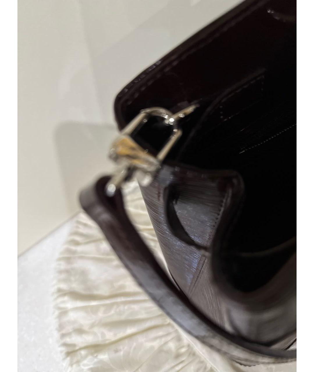 LOUIS VUITTON Бордовая сумка с короткими ручками из лакированной кожи, фото 6