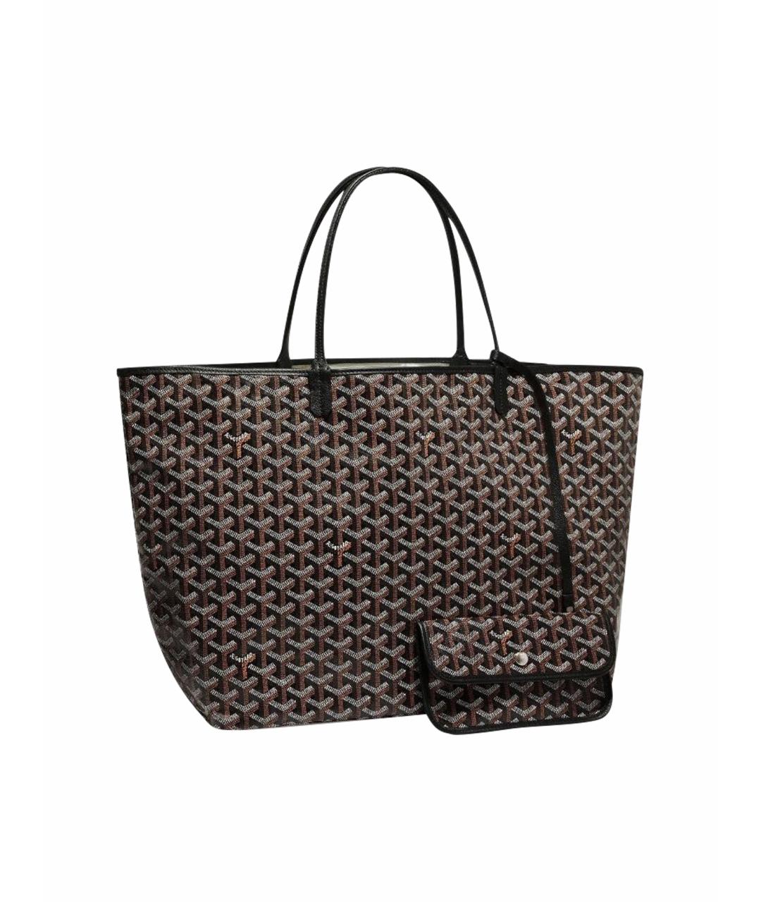 GOYARD Черная кожаная сумка тоут, фото 1