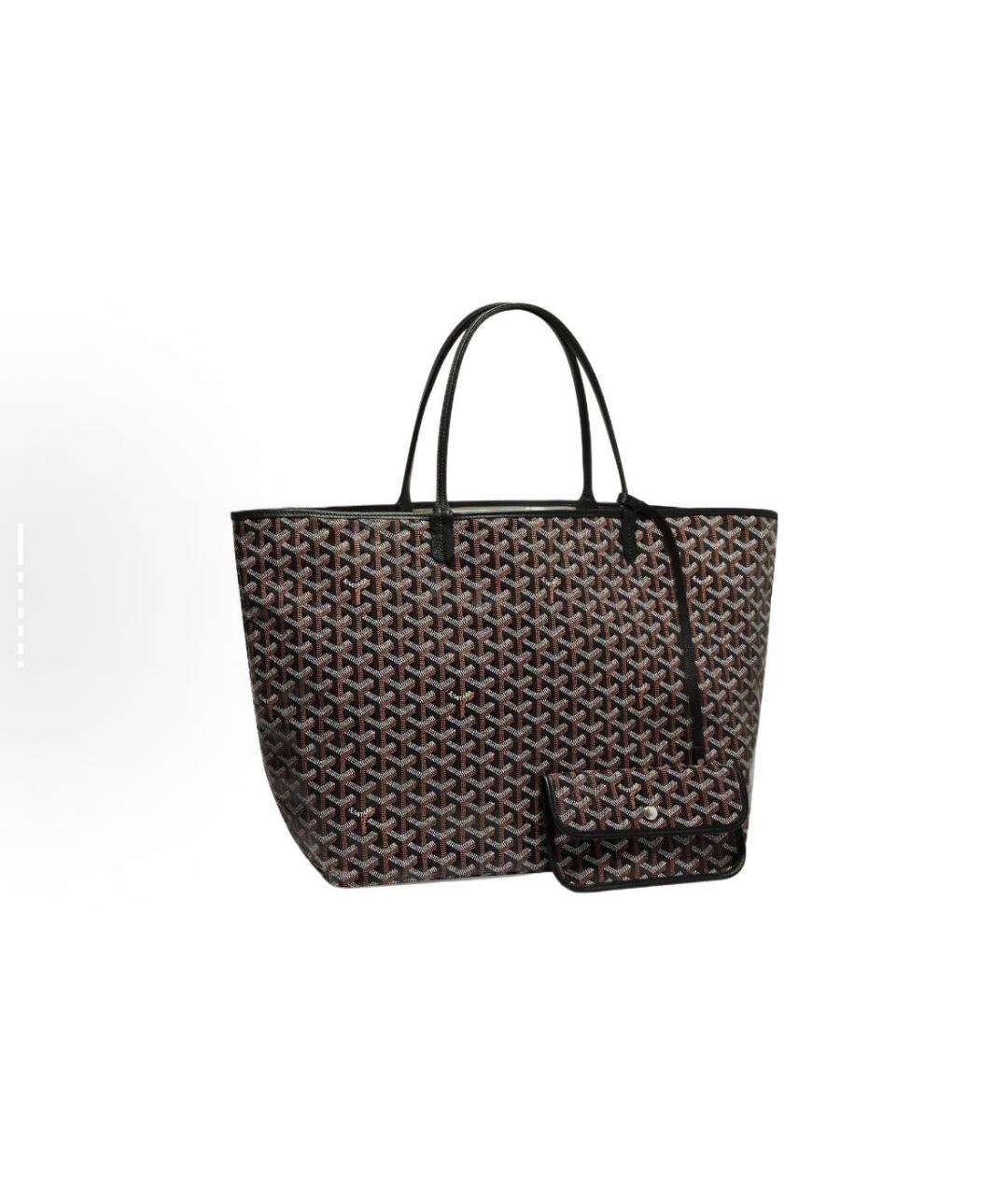 GOYARD Черная кожаная сумка тоут, фото 5