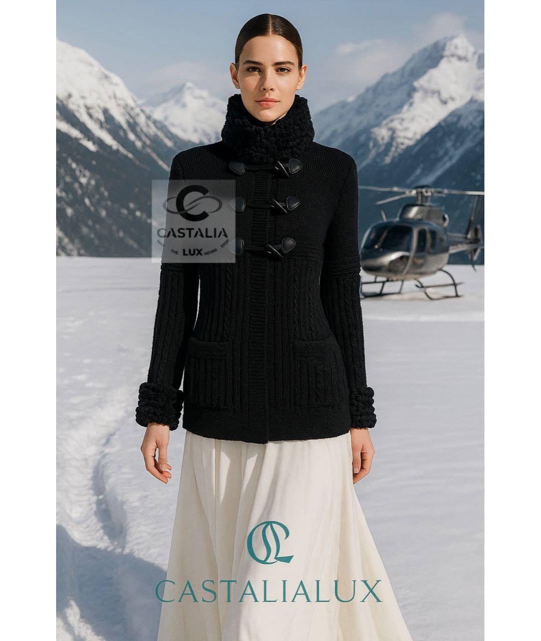 CHANEL Черный кашемировый жакет/пиджак, фото 6
