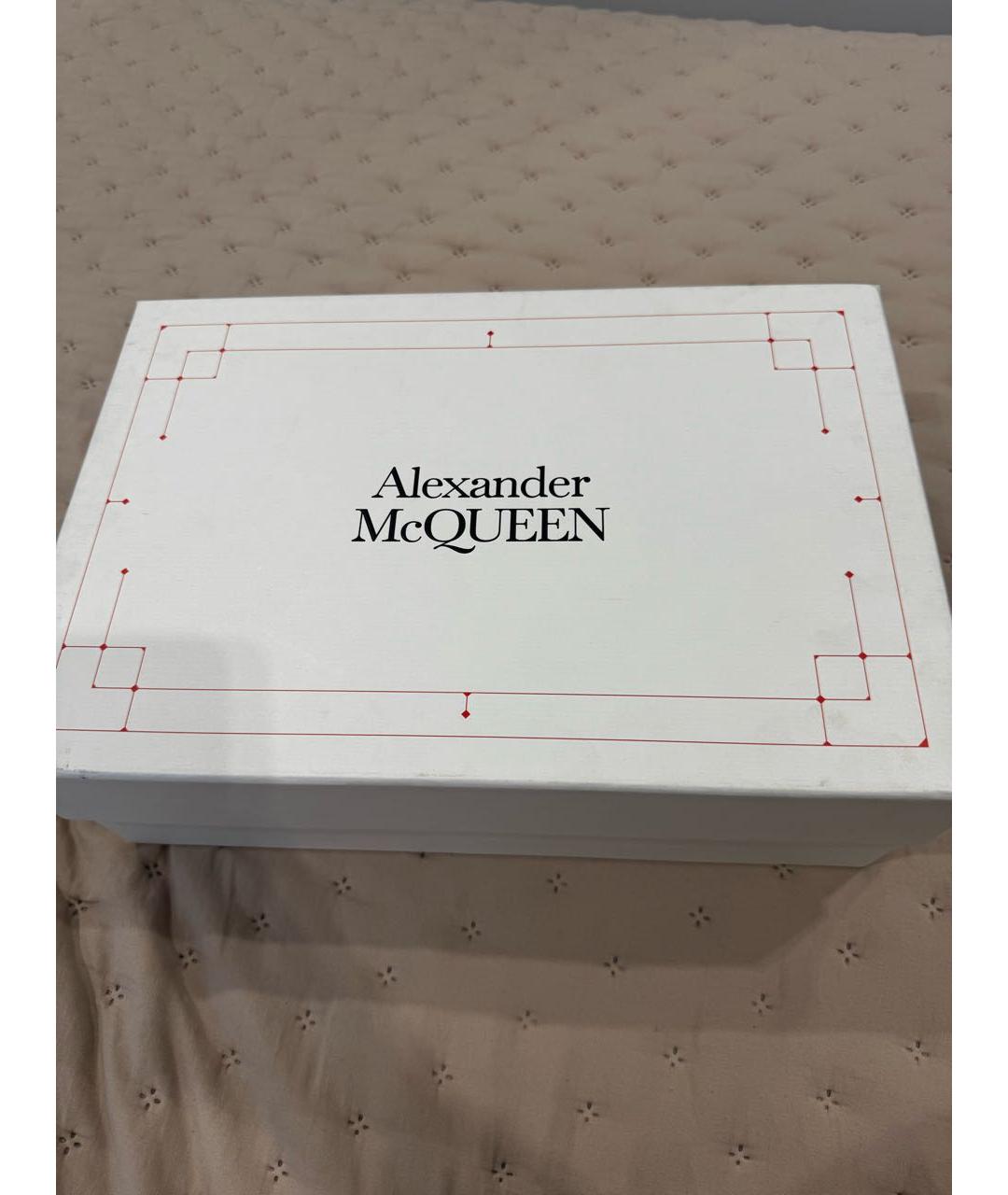 ALEXANDER MCQUEEN Белые кожаные кеды, фото 4