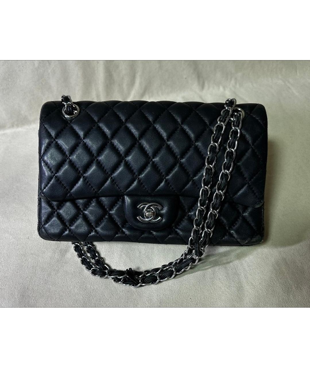 CHANEL Черная кожаная сумка через плечо, фото 4