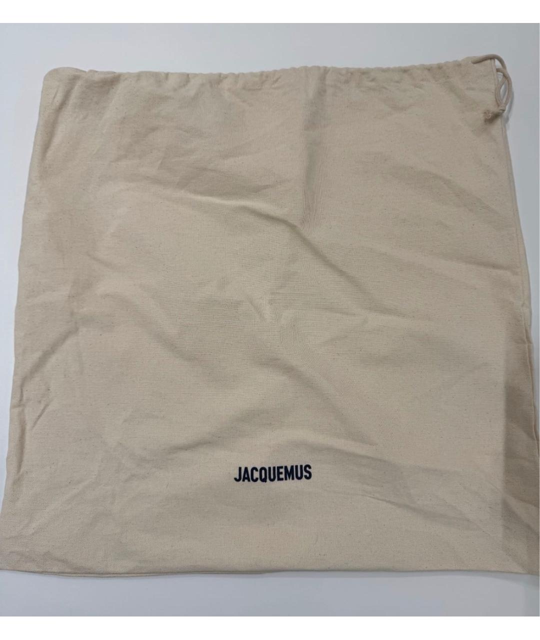 JACQUEMUS Коричневая пелетеная пляжная сумка, фото 4