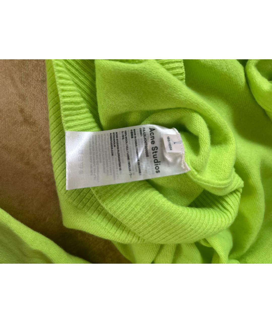 ACNE STUDIOS Зеленый шерстяной джемпер / свитер, фото 4