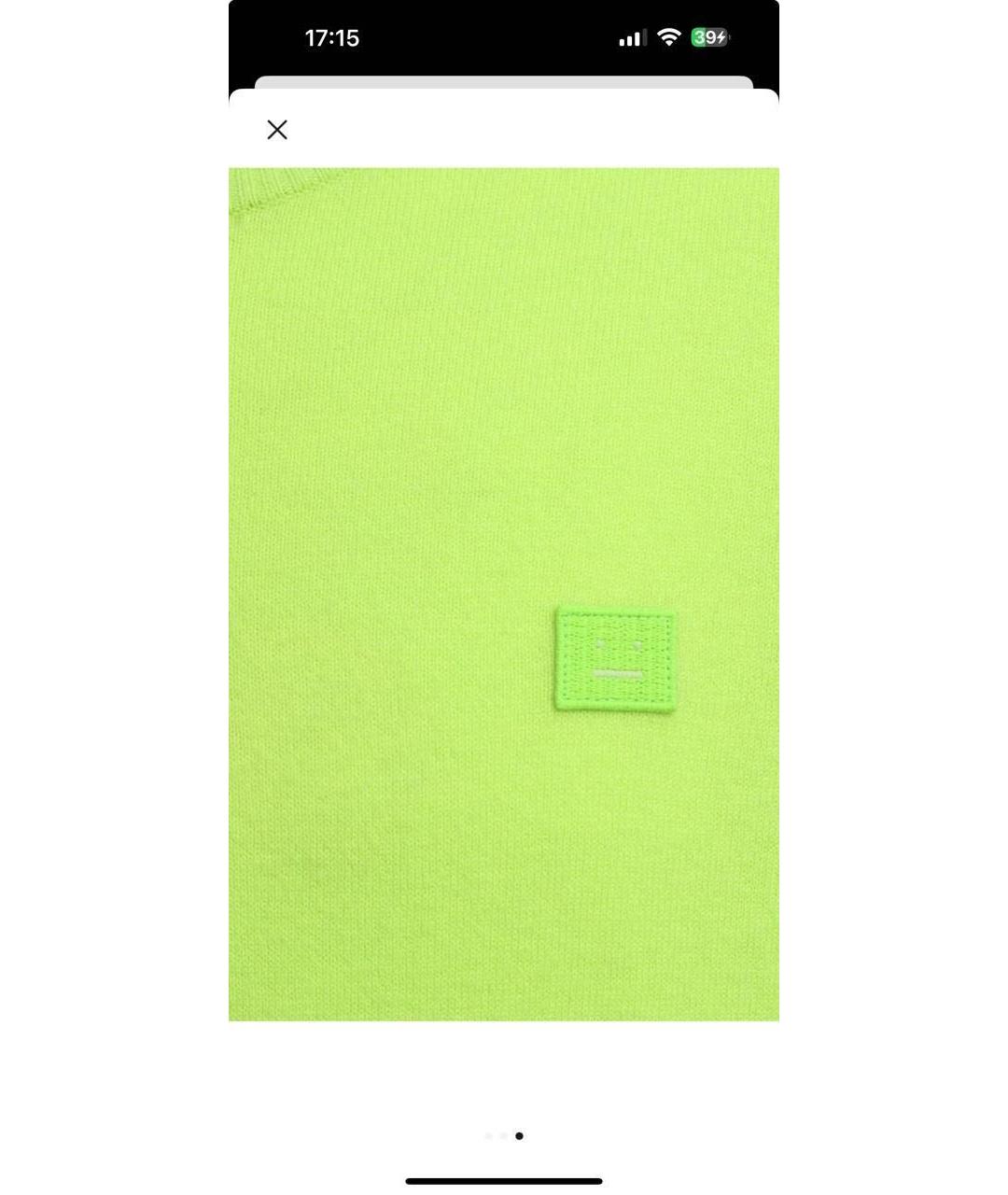 ACNE STUDIOS Зеленый шерстяной джемпер / свитер, фото 3