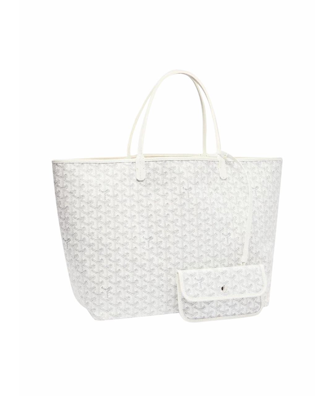 GOYARD Белая кожаная сумка тоут, фото 1