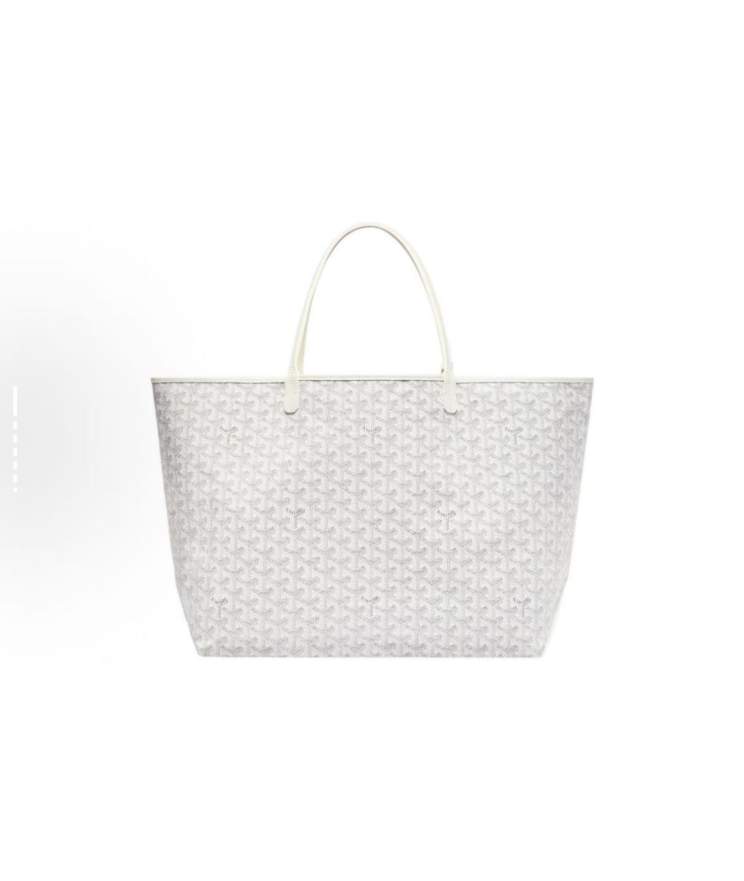 GOYARD Белая кожаная сумка тоут, фото 2