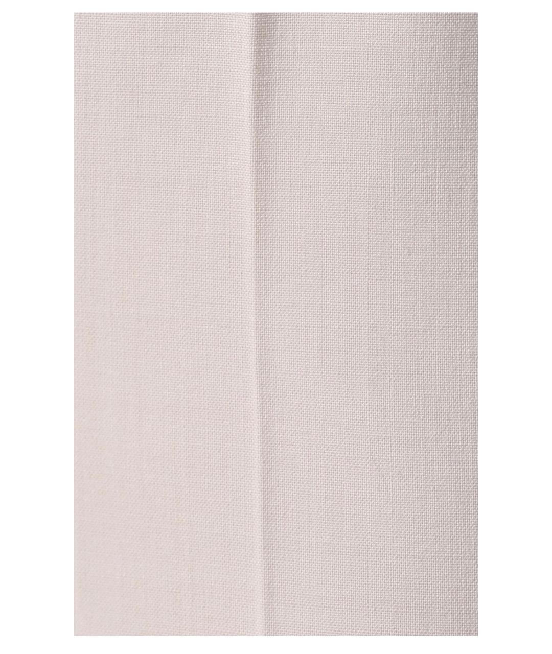 BRUNELLO CUCINELLI Бежевые шерстяные прямые брюки, фото 4