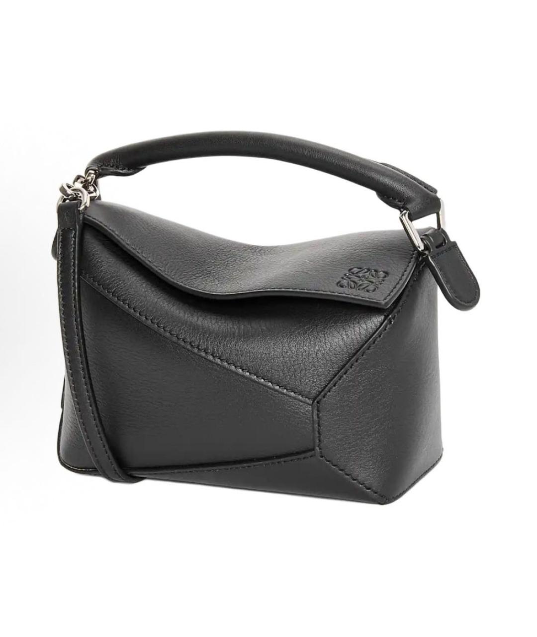 LOEWE Черная кожаная сумка через плечо, фото 4