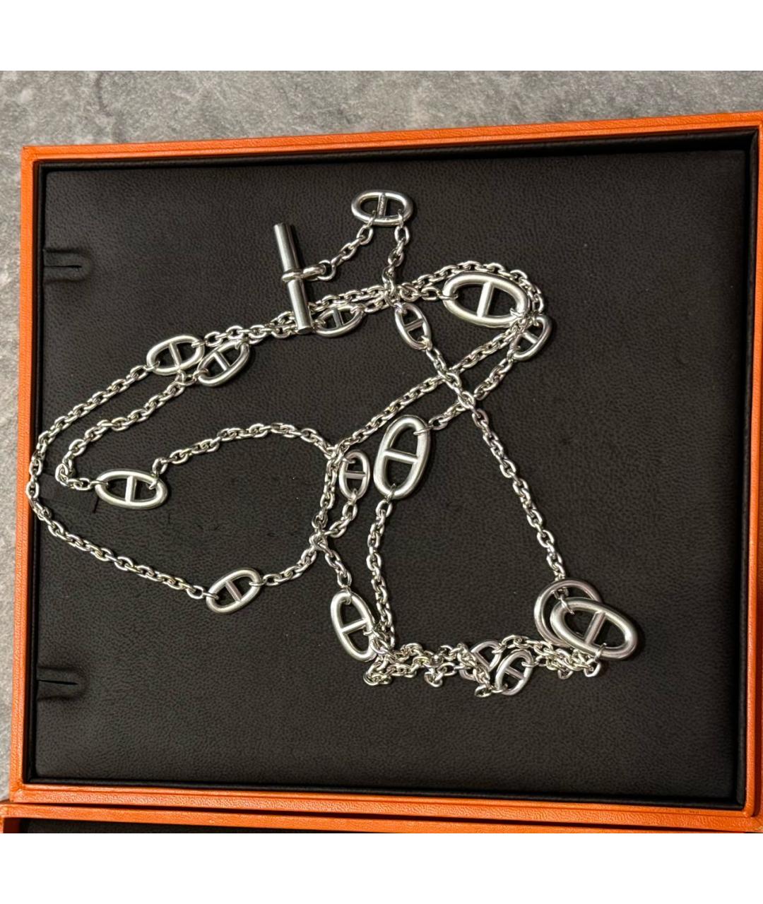 HERMES Серебряное серебряное колье, фото 3