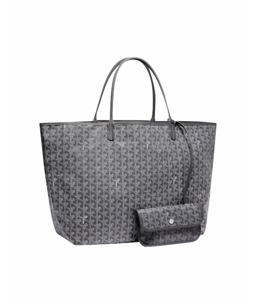 GOYARD Антрацитовая кожаная сумка тоут, фото 1