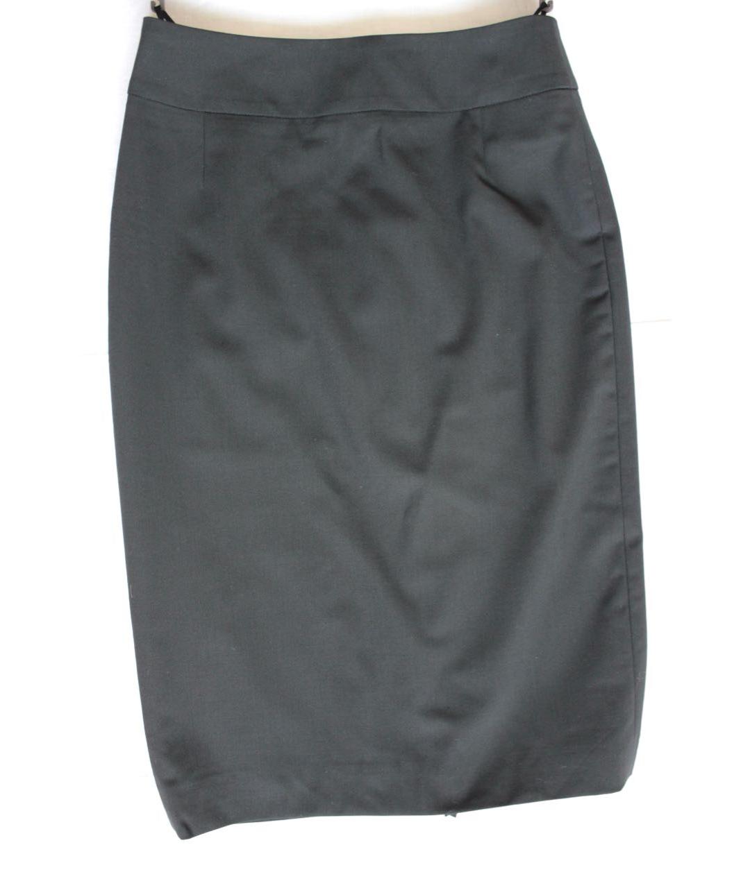 HUGO BOSS Черная шерстяная юбка миди, фото 7