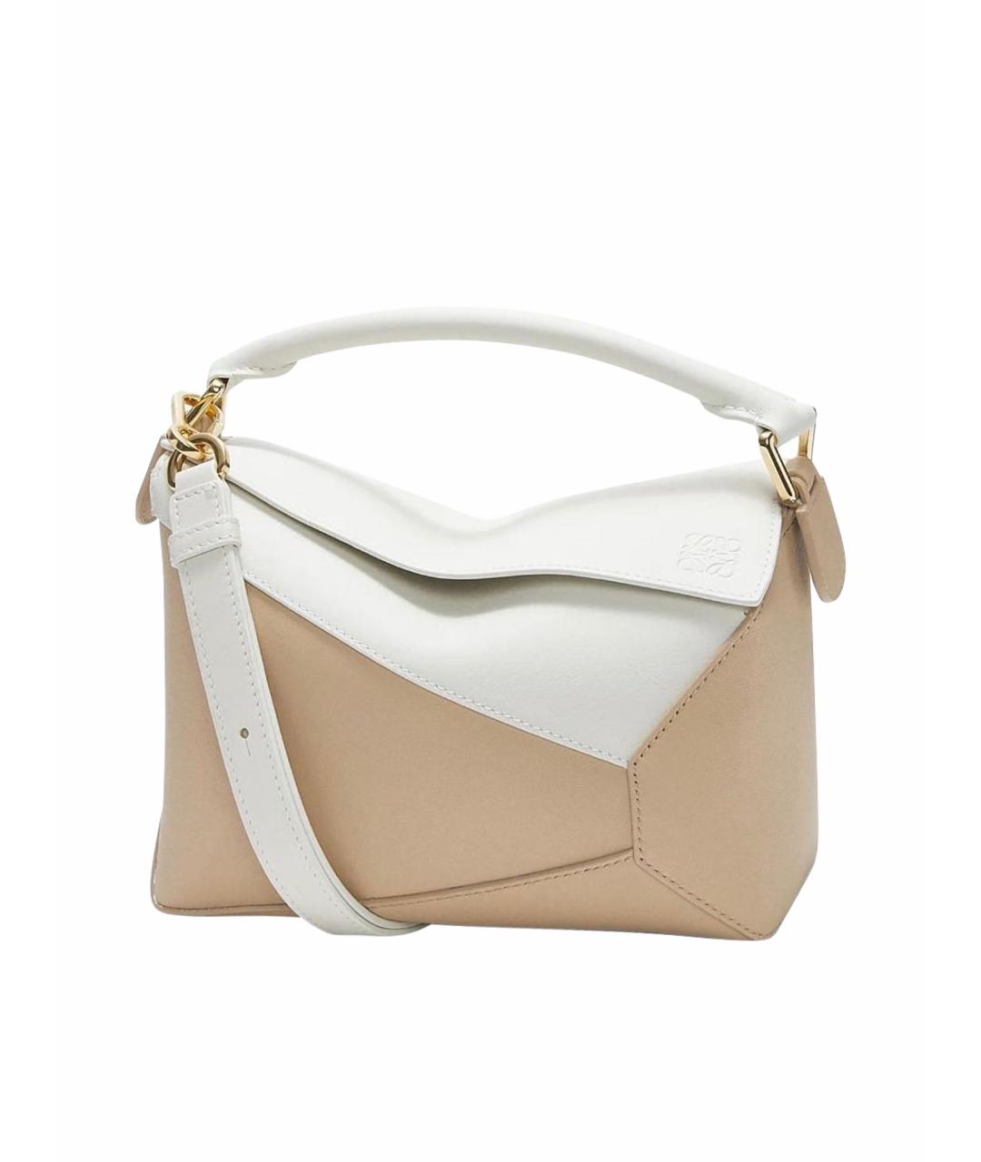 LOEWE Бежевая кожаная сумка через плечо, фото 1