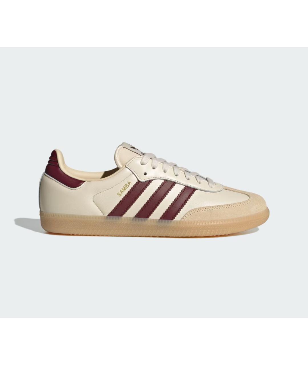 ADIDAS Бежевые кожаные кеды, фото 3