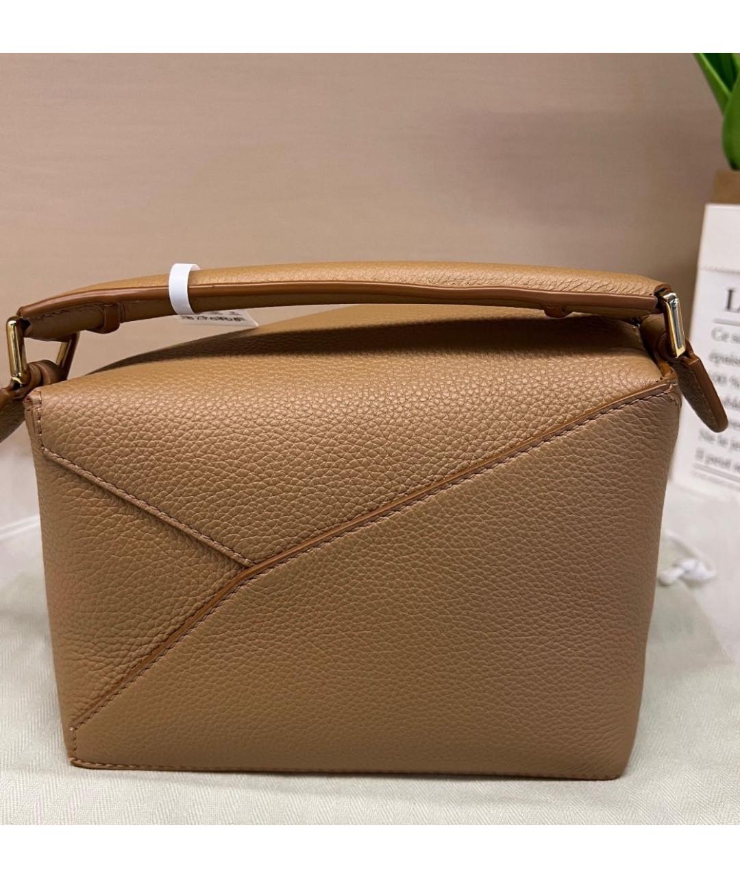 LOEWE Коричневая кожаная сумка через плечо, фото 5