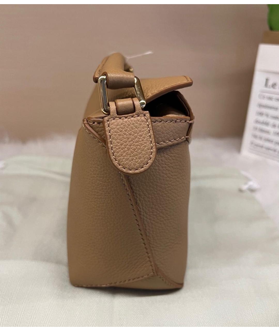 LOEWE Коричневая кожаная сумка через плечо, фото 4