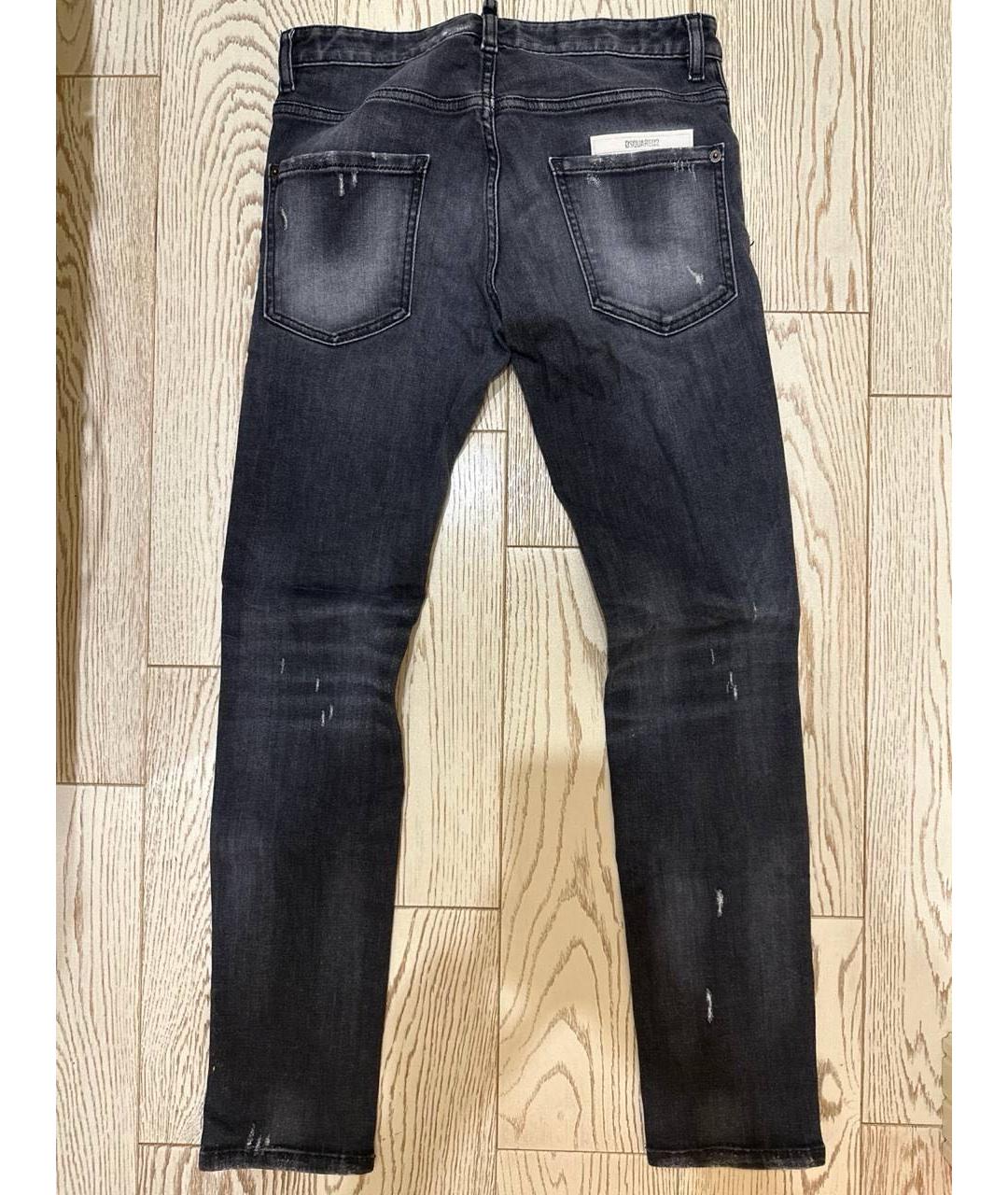 DSQUARED2 Черные хлопковые джинсы слим, фото 2