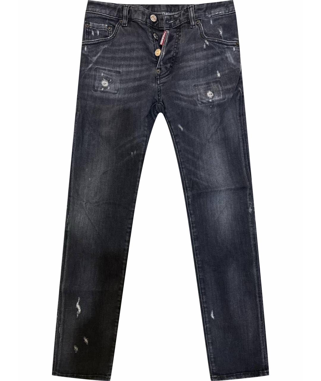 DSQUARED2 Черные хлопковые джинсы слим, фото 1