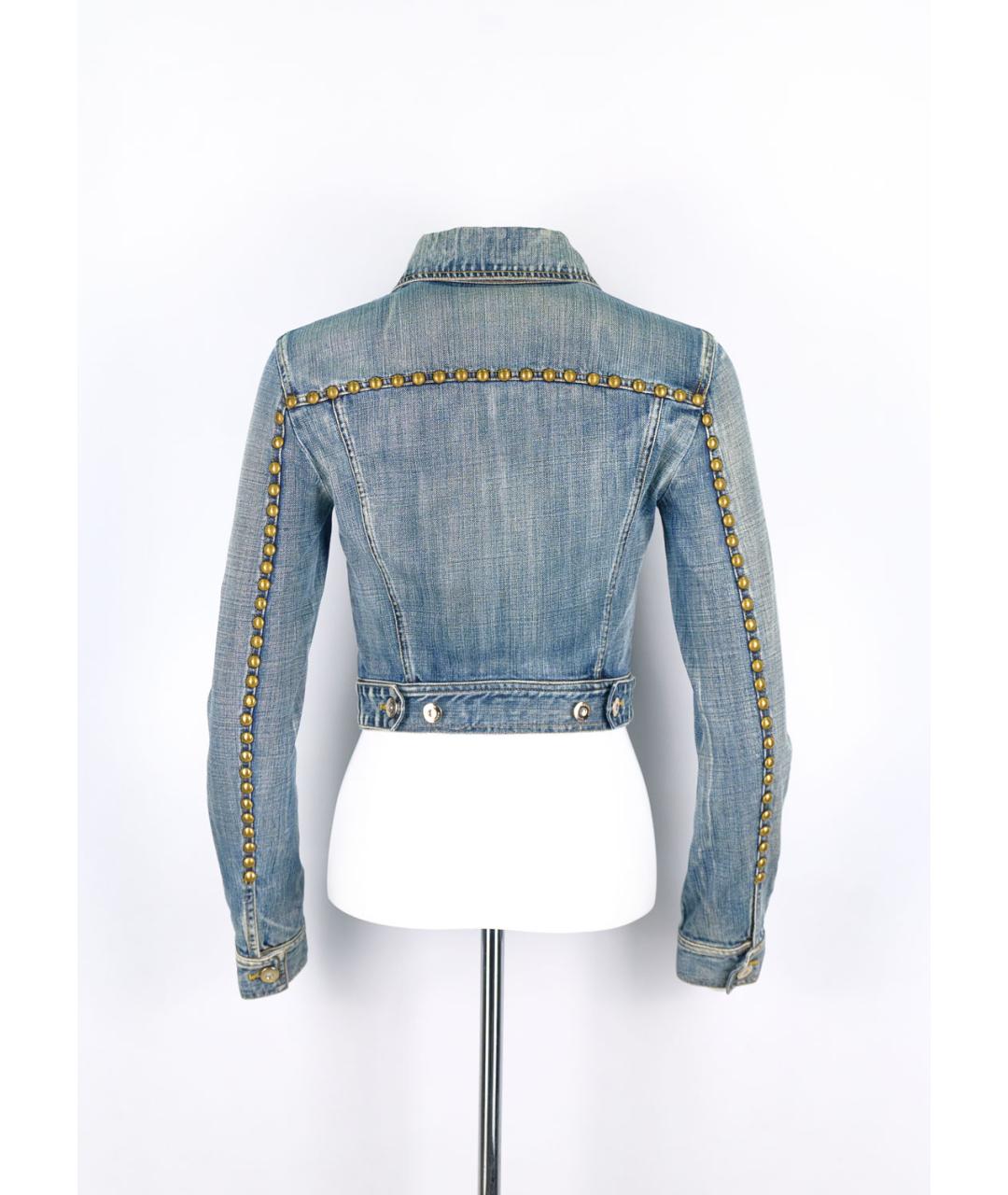 ALEXANDER MCQUEEN Голубая хлопковая куртка, фото 4