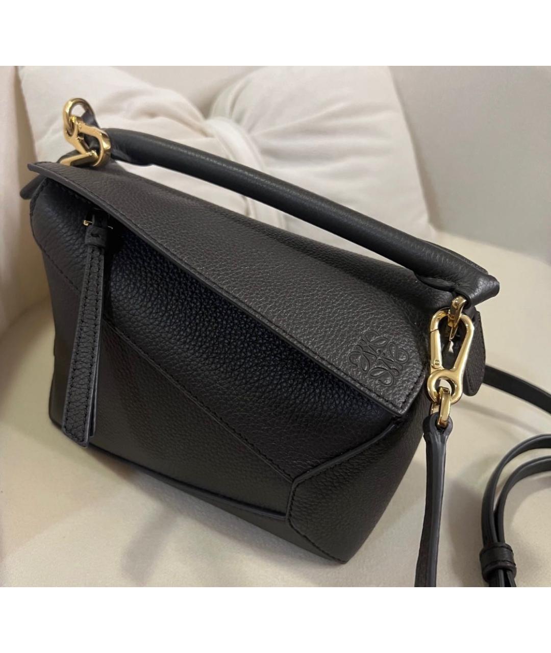 LOEWE Черная кожаная сумка через плечо, фото 3
