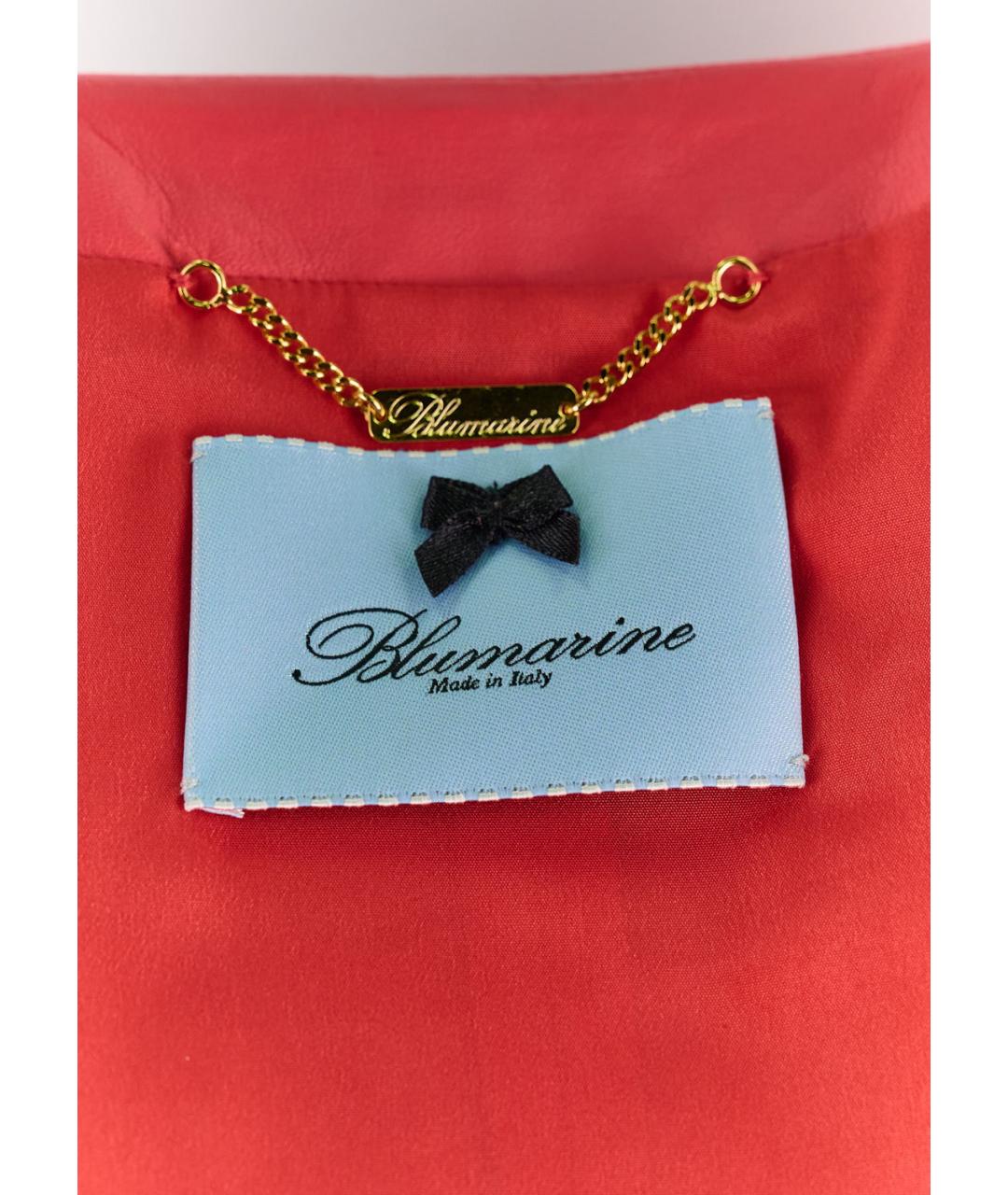BLUMARINE Коралловая кожаная куртка, фото 3