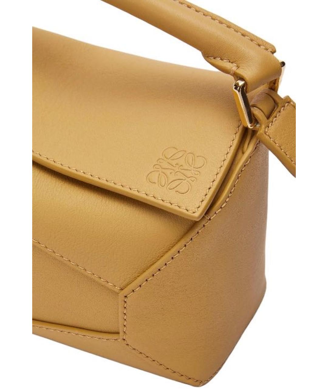LOEWE Горчичная кожаная сумка через плечо, фото 2