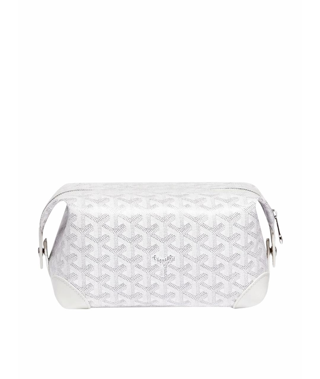 GOYARD Белая кожаная косметичка, фото 1
