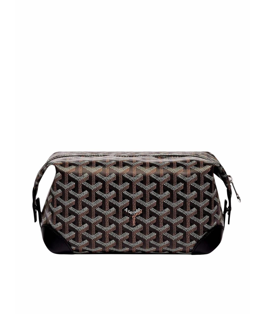 GOYARD Черная кожаная косметичка, фото 1