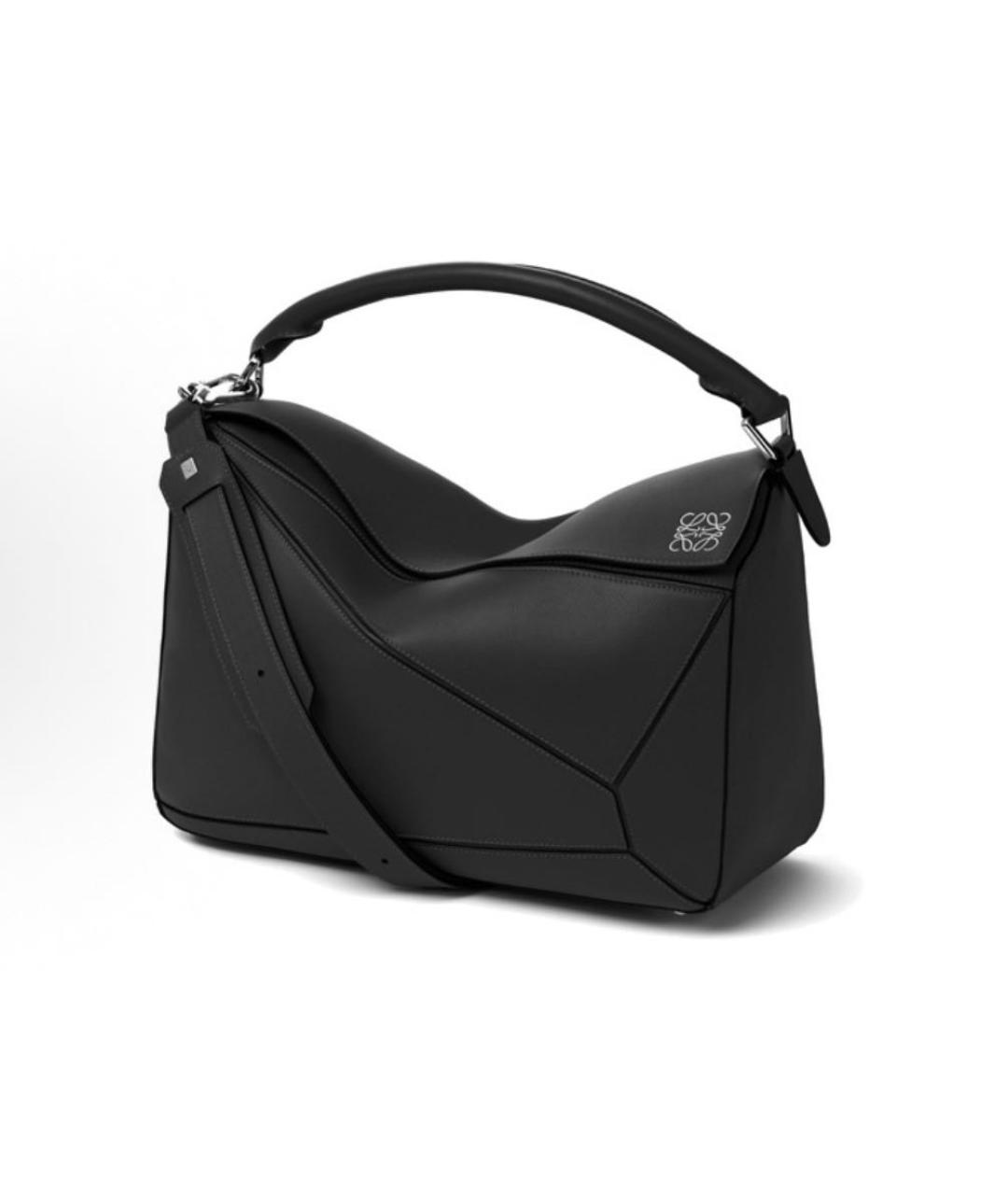 LOEWE Черная кожаная сумка на плечо, фото 4