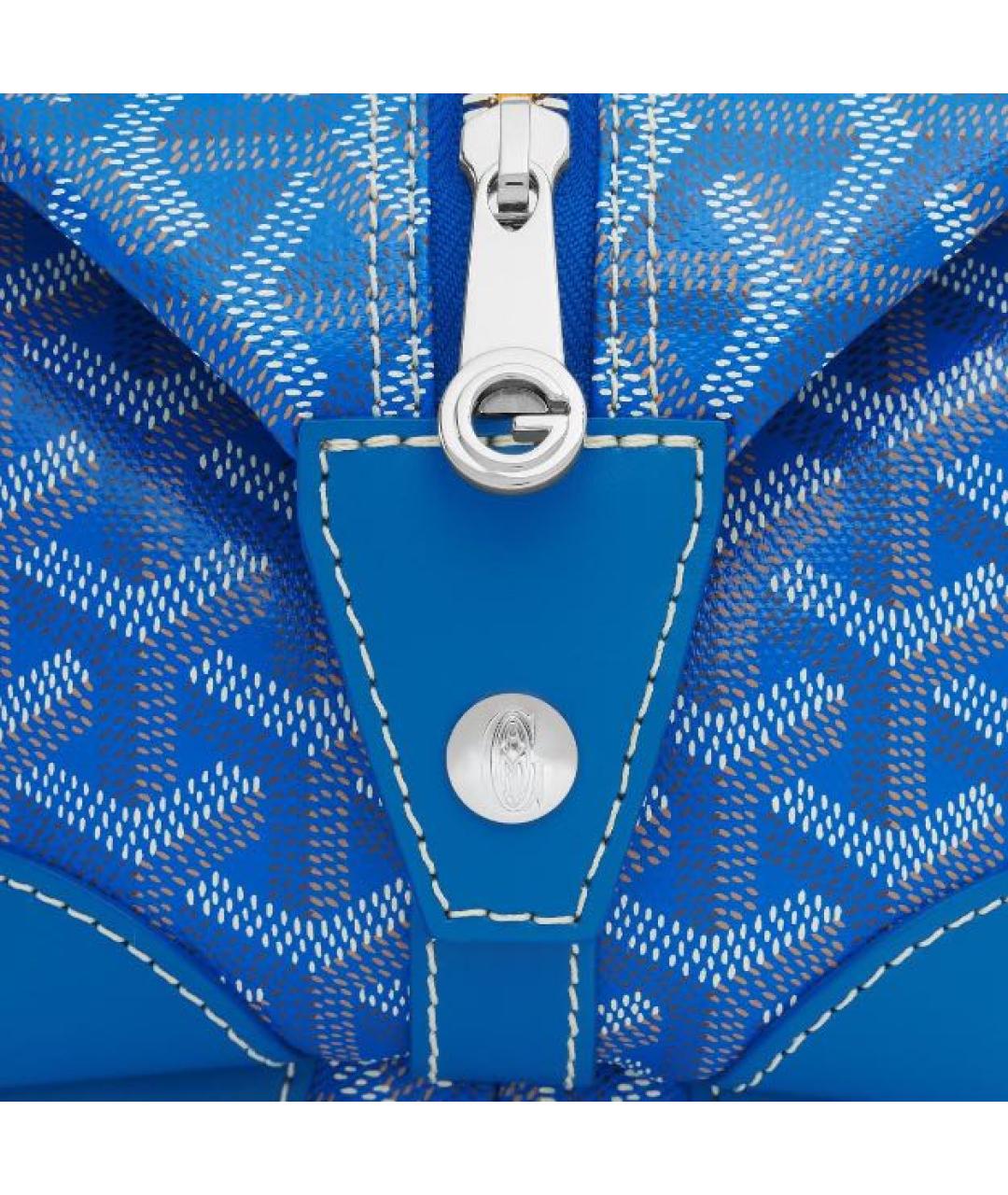 GOYARD Синяя кожаная косметичка, фото 4